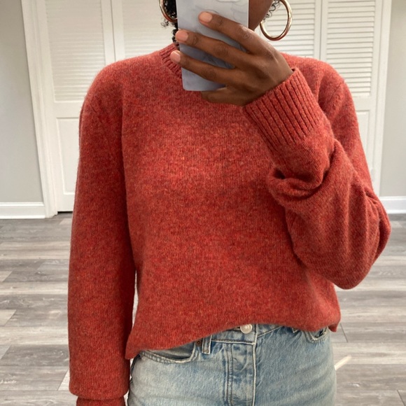 Abercrombie & Fitch Sweaters - Abercrombie & Fitch Burnt Orange Fall Cropped Sweater SZ M